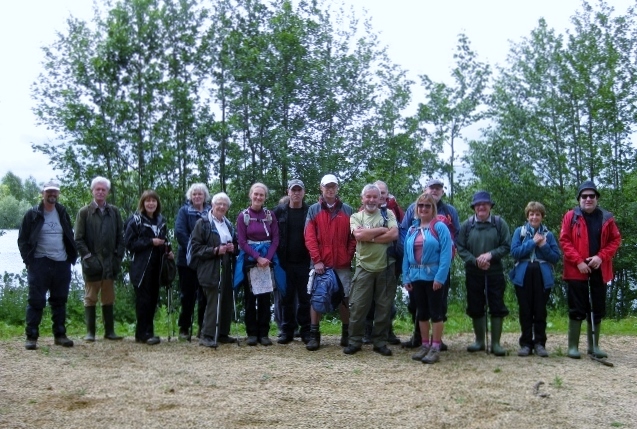 Refreshed after our coffee break near one of the lakes